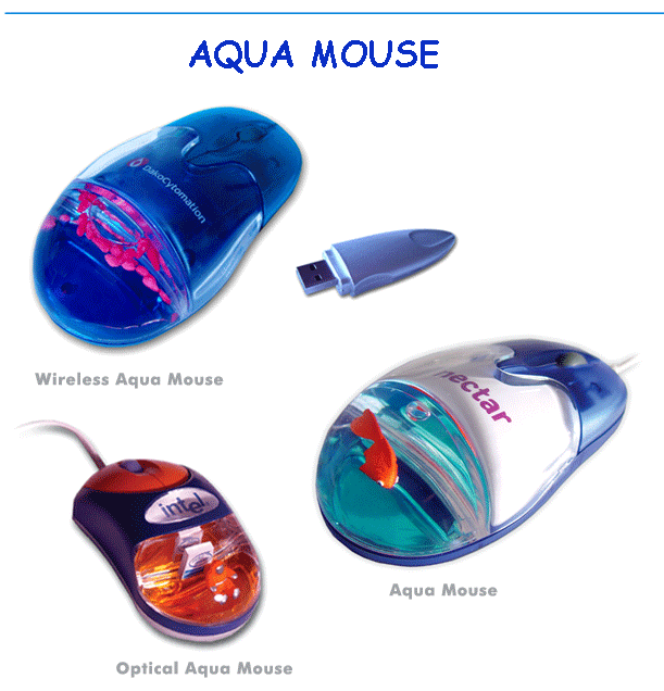 Aqua Mouse With Custom Printed Logo